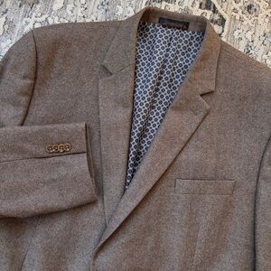 Men’s Herringbone Wool & Cashmere Sport Coat Blazer Jacket